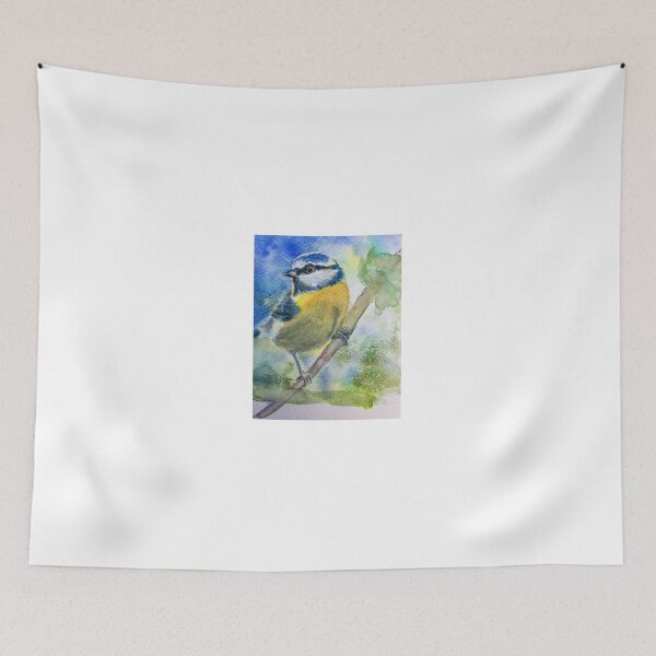 Item preview, Watercolour painting of a Blue Tit designed and sold by Double Dutch Designs.