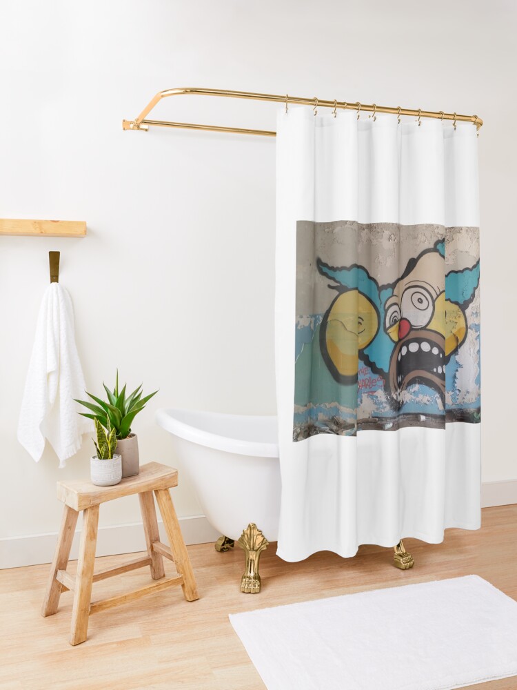Alternate view of who dat Shower Curtain