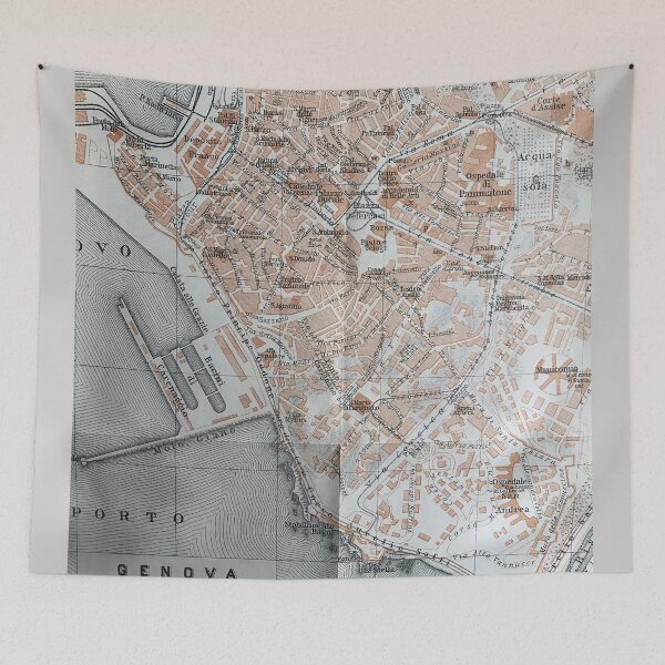 Item preview, Genoa, Italy map, 1800s Italian antique map, Genova Italia designed and sold by djrunnels.