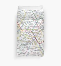 New Paris Subway Map Duvet Cover