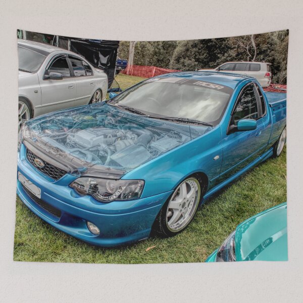 Item preview, Misted bonnet Blue Ford Falcon Ute 24 designed and sold by Cars around Adelaide.
