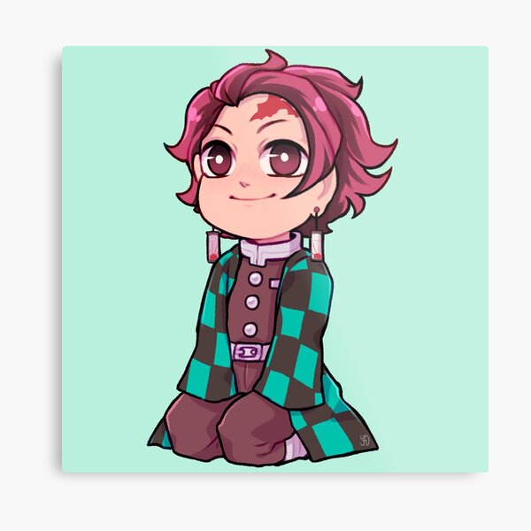 Tanjiro Chibi Metal Prints | Redbubble