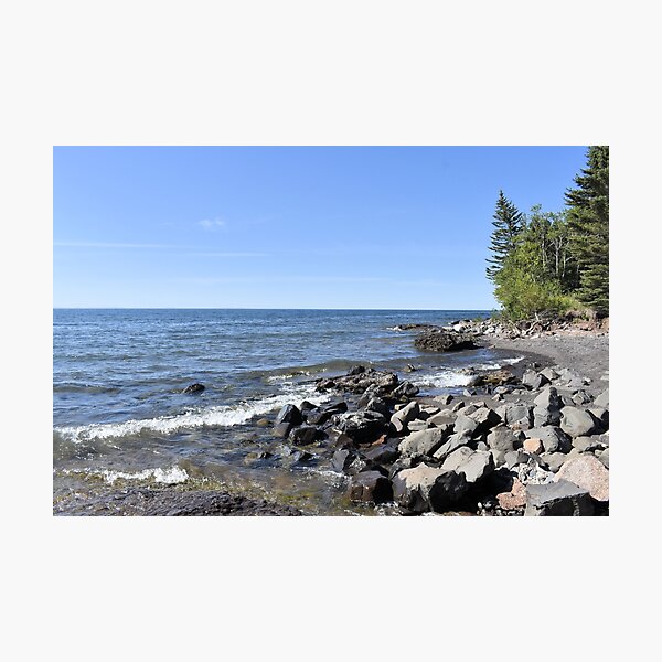 Item preview, Lake Superior Shore with Trees designed and sold by Kathleen Brant.