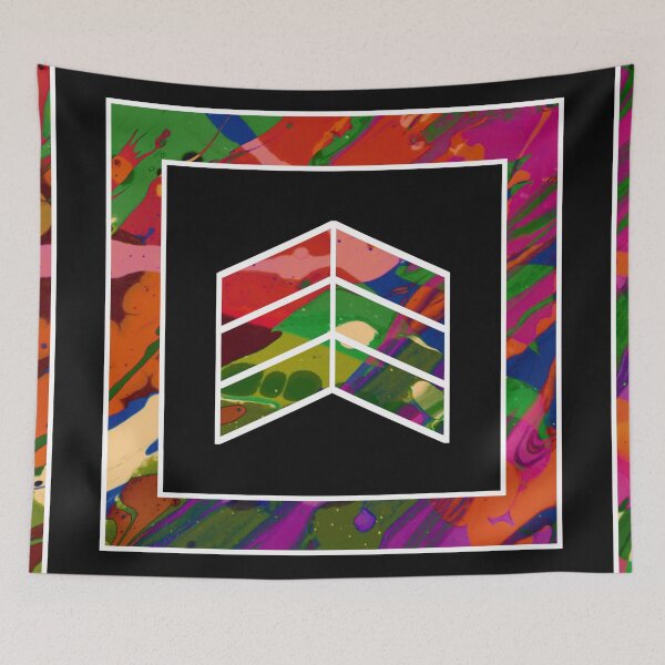 Item preview, Geometric Fluidity - Abstract, colorful, black and white art designed and sold by Printpix.