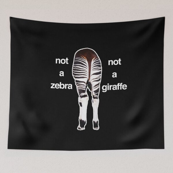 Item preview, Okapi - Not a Zebra Not a Giraffe - African Safari Striped Animal designed and sold by balbert3.