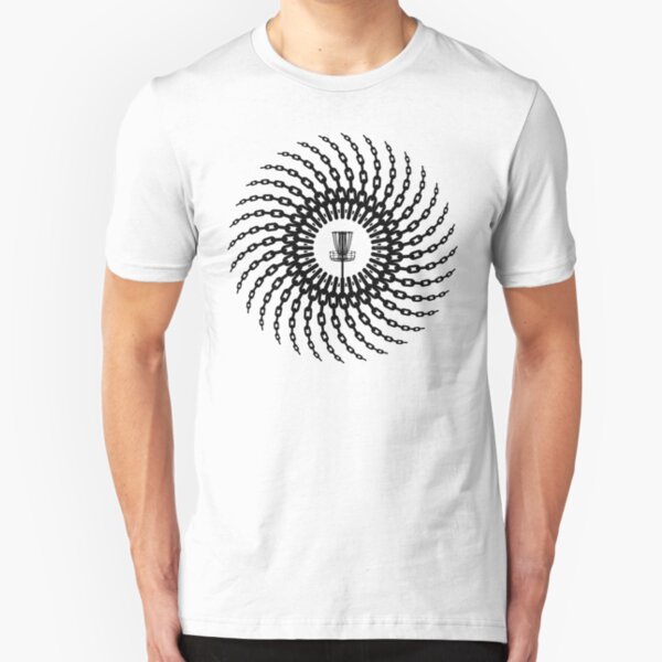 Disc Golf Basket Chains Slim Fit T-Shirt