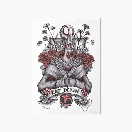 Edgar Allan Poe - The Red Death Art Board Print
