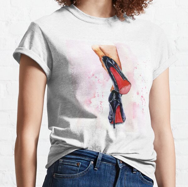 Sexy High Heels Stiletto Watercolor Art Classic T-Shirt