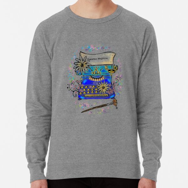 Sincerely Magazine Typewriter  Lightweight Sweatshirt