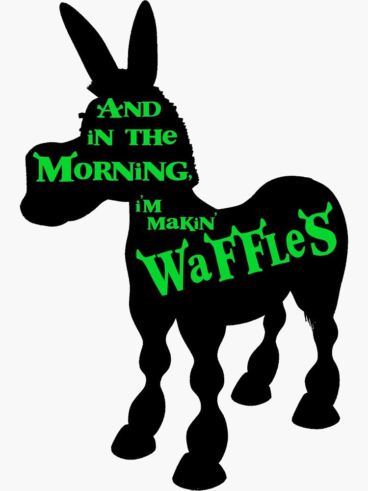 "Ogre Waffle Donkey" Sticker for Sale by poopypepe Redbubble
