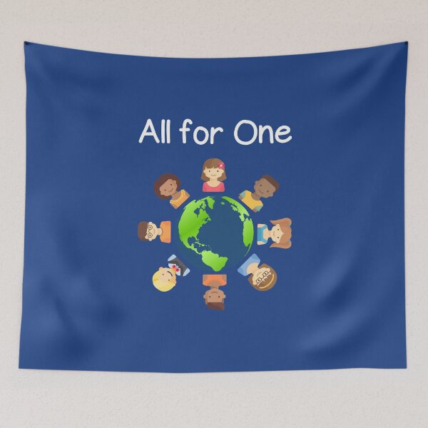 Item preview, All for One Earth Day with Children Dark Color designed and sold by TinyStarAmerica.