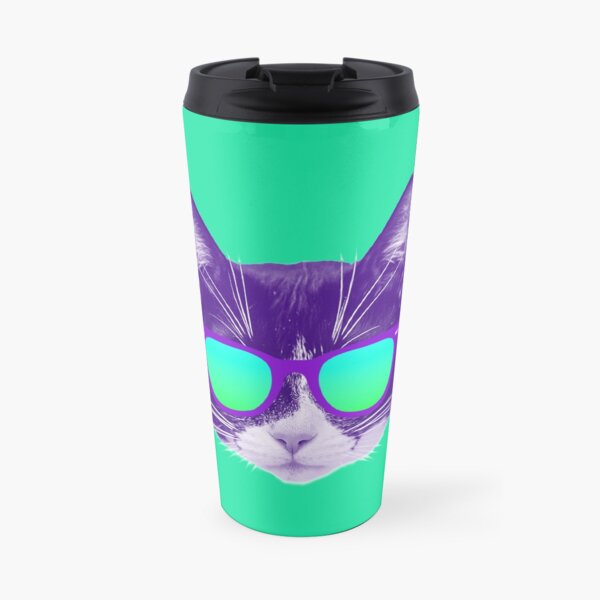Cool Cat with Sunglasses Travel Mug