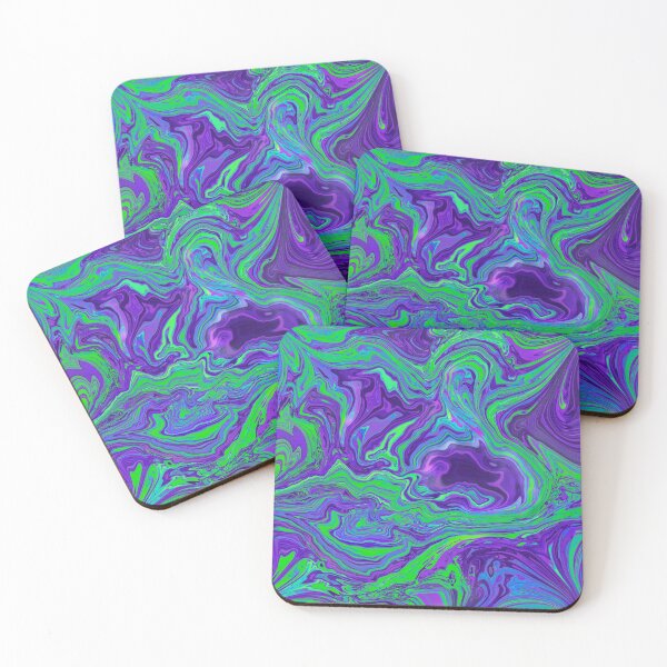 Item preview, Purple Green Marble Abstract designed and sold by Gsallicat.