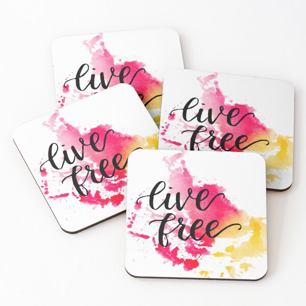 Item preview, Live Free Watercolor Splatters designed and sold by CreatedByCarol.