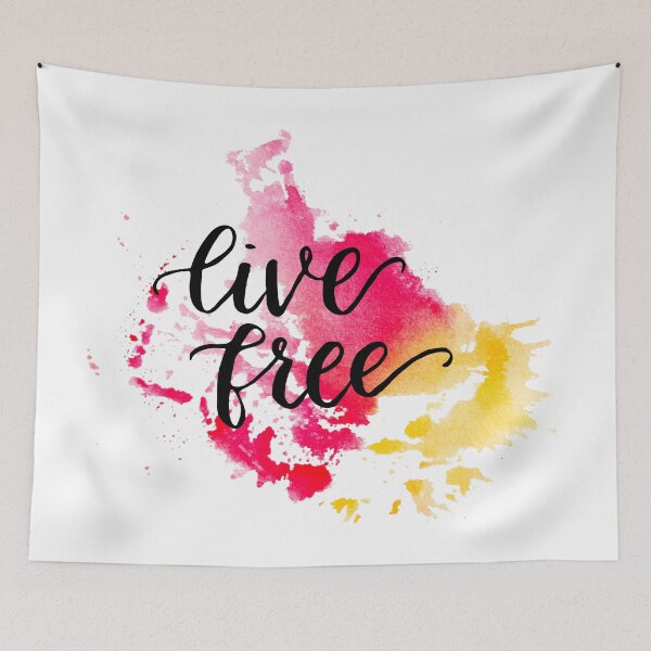 Item preview, Live Free Watercolor Splatters designed and sold by CreatedByCarol.