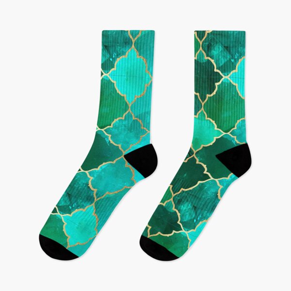 Item preview, Green Quartz & Gold Moroccan Tile Pattern designed and sold by tanyadraws.