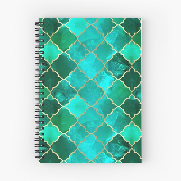 Item preview, Green Quartz & Gold Moroccan Tile Pattern designed and sold by tanyadraws.