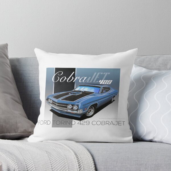 Aperçu de l'œuvre Ford Torino 429 CobraJet Blue - Série Enthusiast créée et vendue par Heartwall.