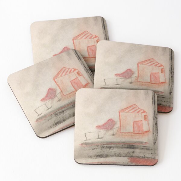 Item preview, Red bird house designed and sold by Tonyasartprints.