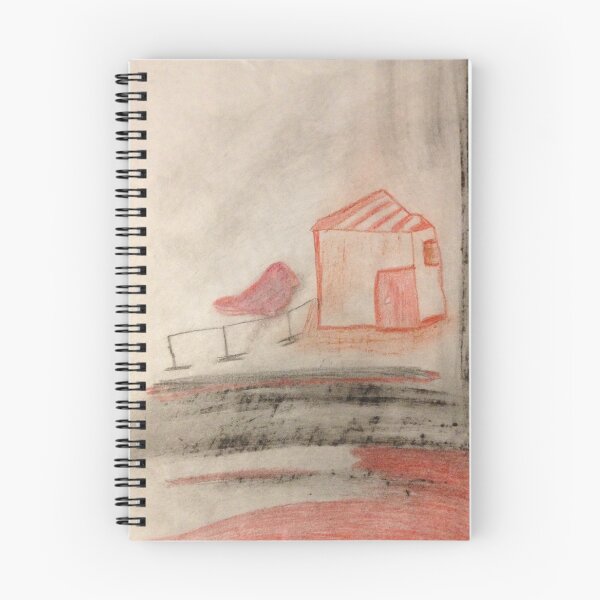Item preview, Red bird house designed and sold by Tonyasartprints.