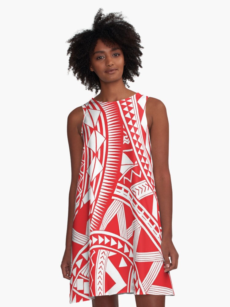 Red white Samoan Polynesian tribal design Graphic T-Shirt for Sale by  Ayelet Fleming