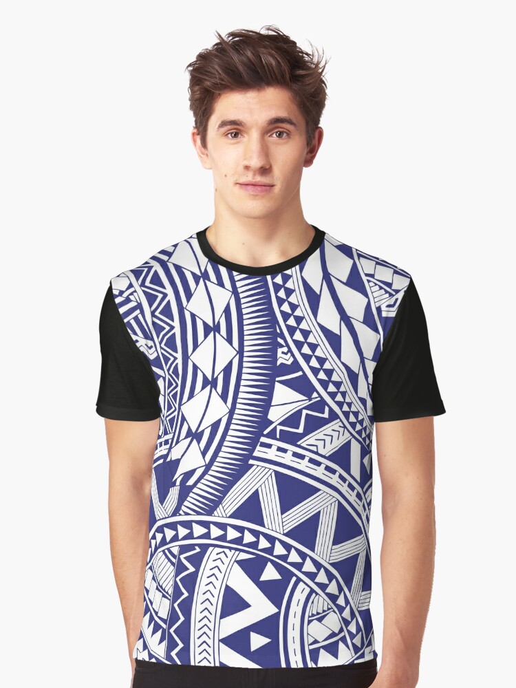 Printed Navy Blue Sublimation T Shirt