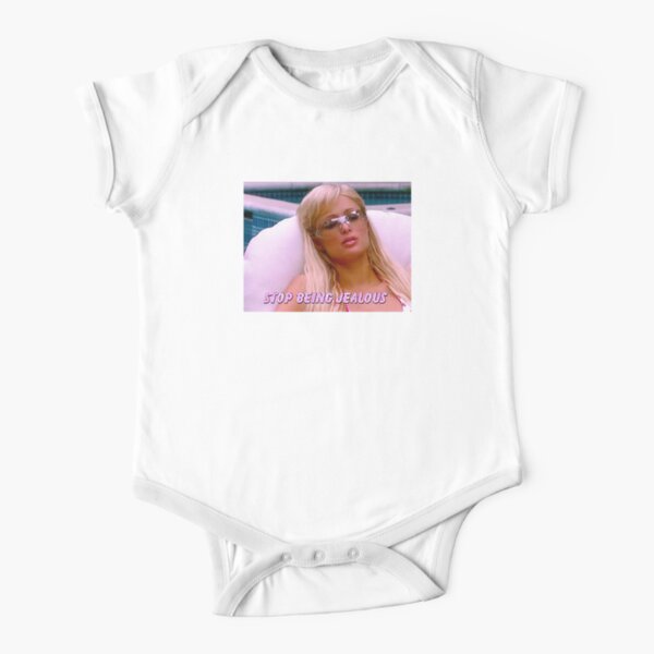 stop being jealous Short Sleeve Baby One-Piece