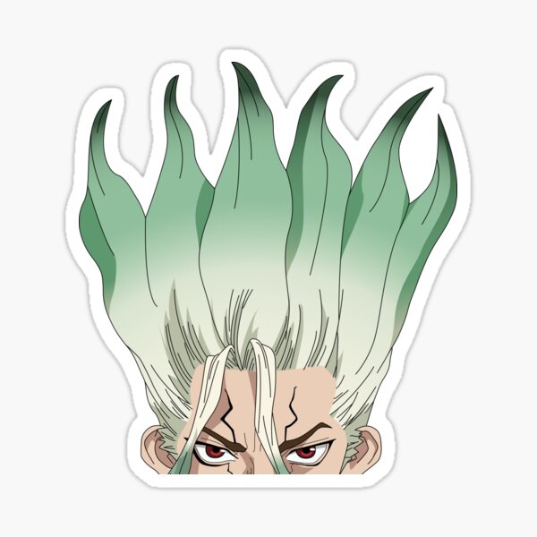 Senku Ishigami Peeker | Dr. piedra Pegatina