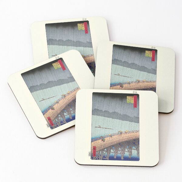 Item preview, Sudden shower over Shin-Ohashi Bridge at Atake 1857 designed and sold by sunrisecoast.
