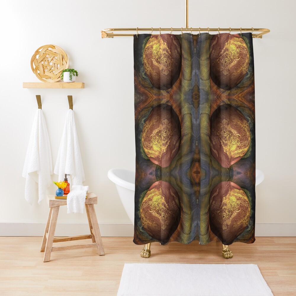 Desert Moon: outer space planet Shower Curtain