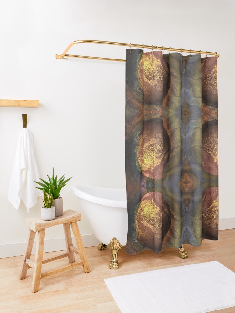Alternate view of Desert Moon: outer space planet Shower Curtain