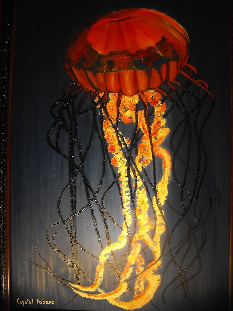 "Jellyfish Oil Painting" by Crystal Fobare Redbubble