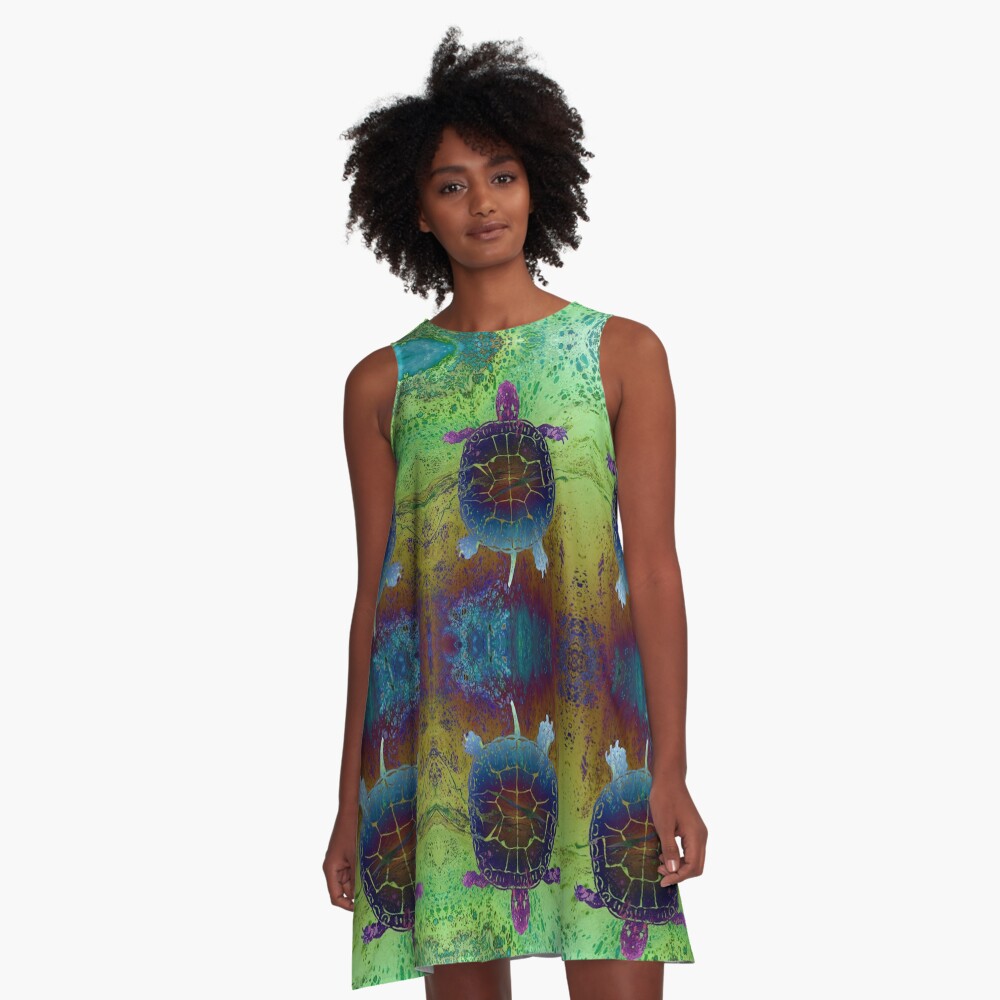 Dream Turtle A-Line Dress