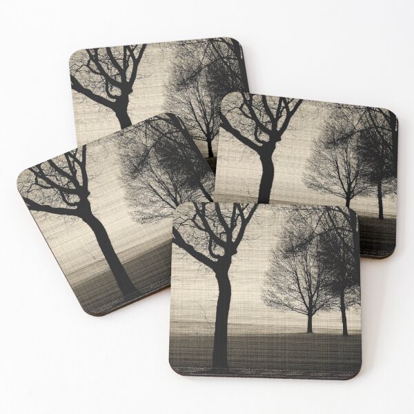 Item preview, Silhouette Trees on a woven sepia background designed and sold by WatersEdgeGal.