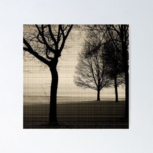 Item preview, Silhouette Trees on a woven sepia background designed and sold by WatersEdgeGal.