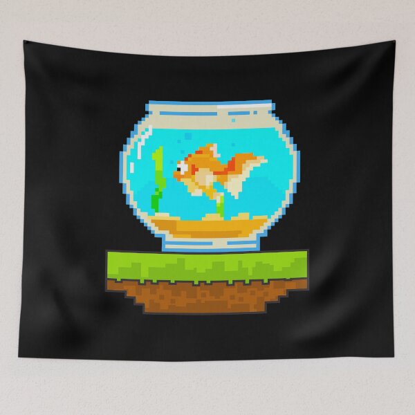 Item preview, Cute 8-Bit Fish Awesome Animal 8Bit Pet Aquarium designed and sold by perfectpresents.