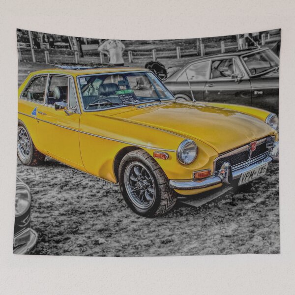 Item preview, MG Nationals Elder Park Yellow MG B GT designed and sold by Cars around Adelaide.
