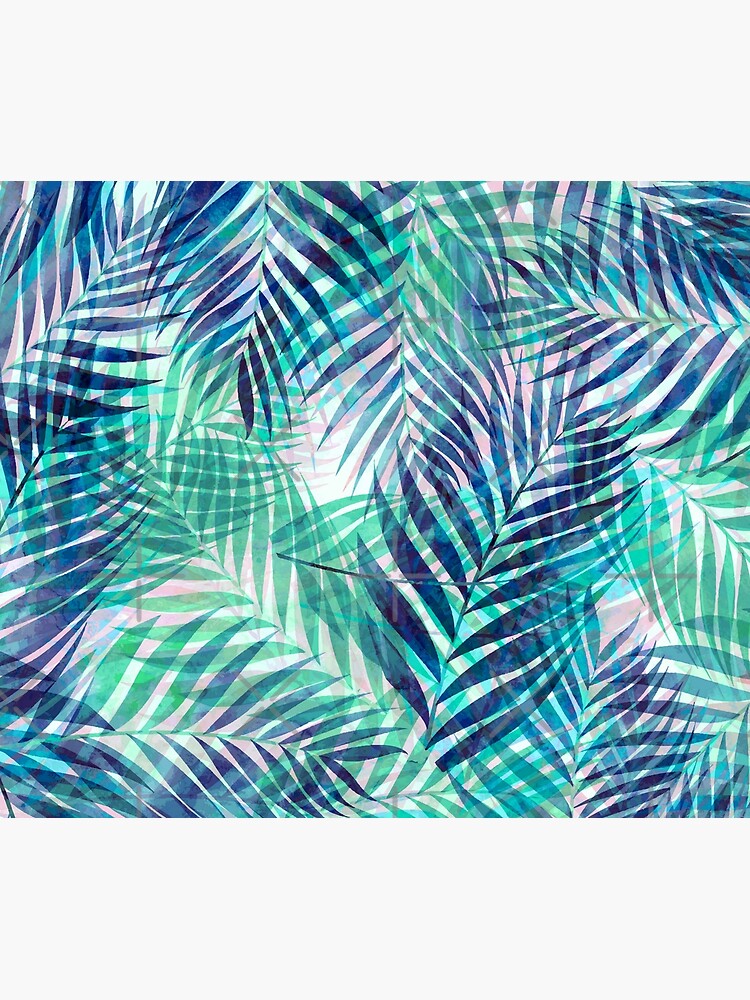 Palm Leaves - Indigo Green by SilverPegasus
