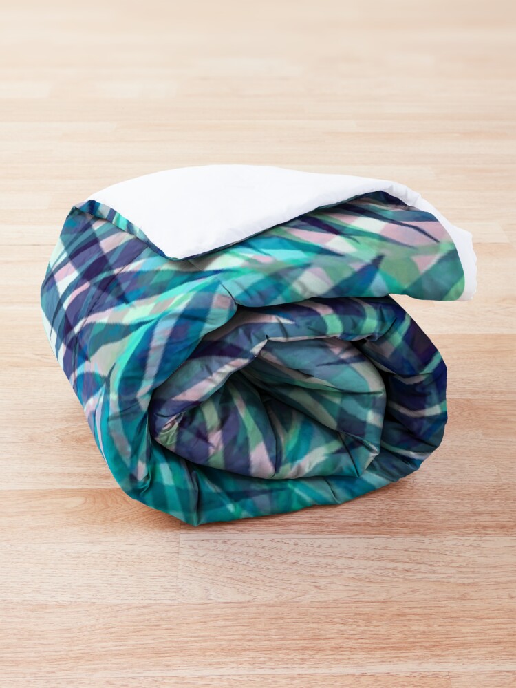 Alternate view of Palm Leaves - Indigo Green Comforter