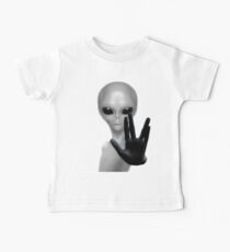 Gray Alien - We Come In Peace (Light) Baby T-Shirt