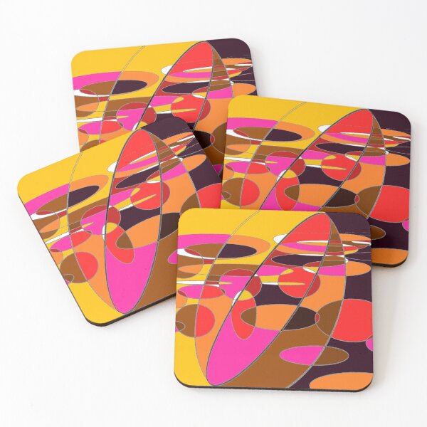 Item preview, Ellipses Black Red Yellow and fushia designed and sold by Stella9.