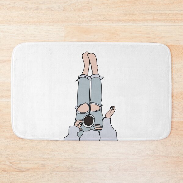 Item preview, Woman in Ripped Jeans holding Hot Coffee designed and sold by elmma design.