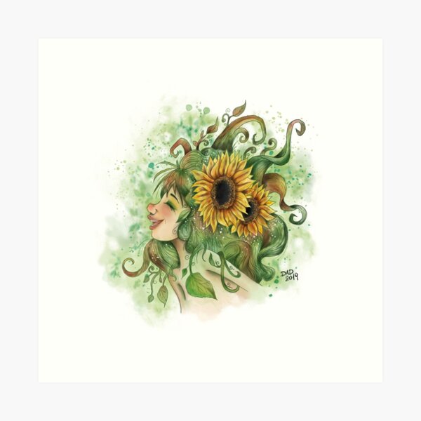 Item preview, Sunflowers girl designed and sold by Ada Romita.