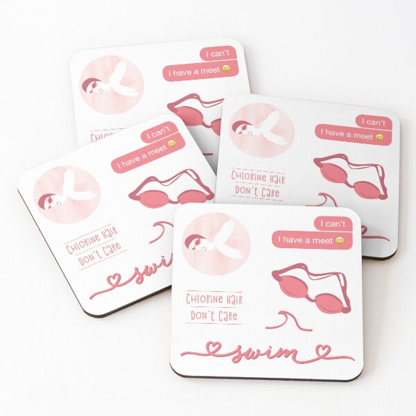 Item preview, Coral Watercolor Swim Swimming Squad Pack designed and sold by The-Goods.