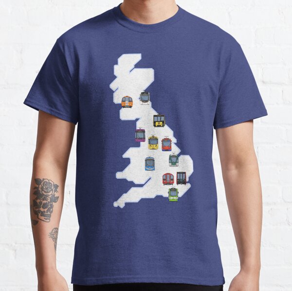 Metro and Light Rail of Britain (Geographic) Classic T-Shirt