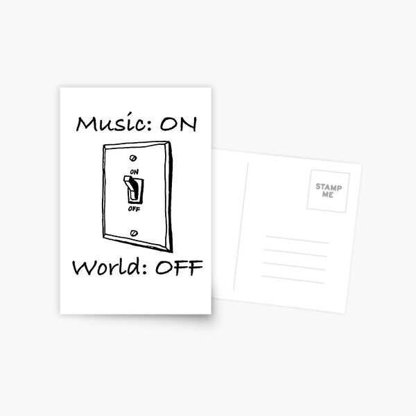 Music On World Off Postcard