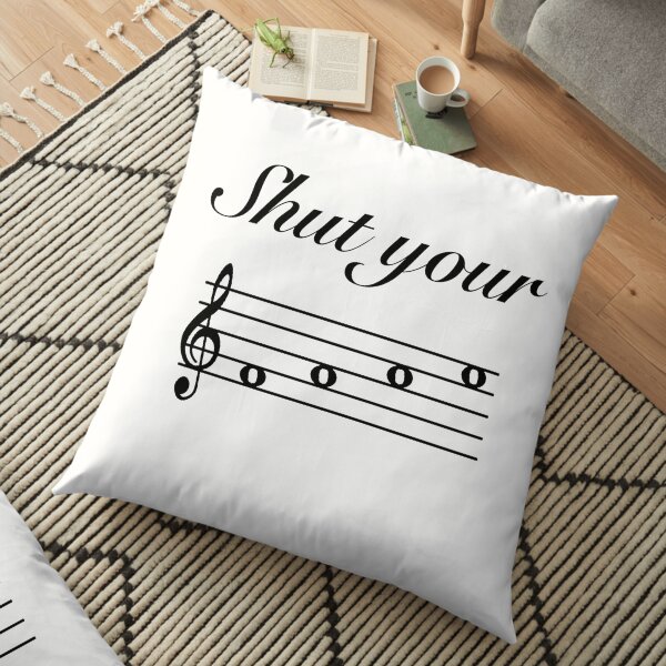 Funny Music Design Floor Pillow