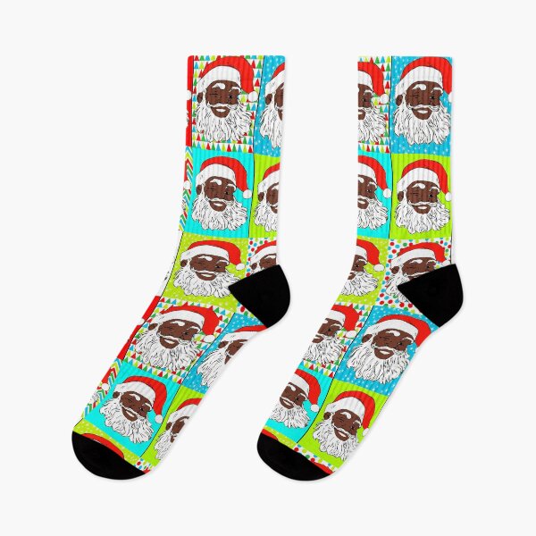 Item preview, Black Santa Claus Cartoon Bright Colors Colorful designed and sold by funnytshirtemp.