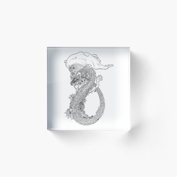 Climbing Dragon Acrylic Block