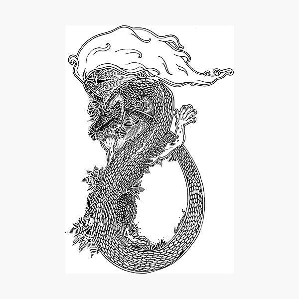 Climbing Dragon Photographic Print